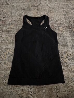Gymshark Black Seamless Racerback Tank Top